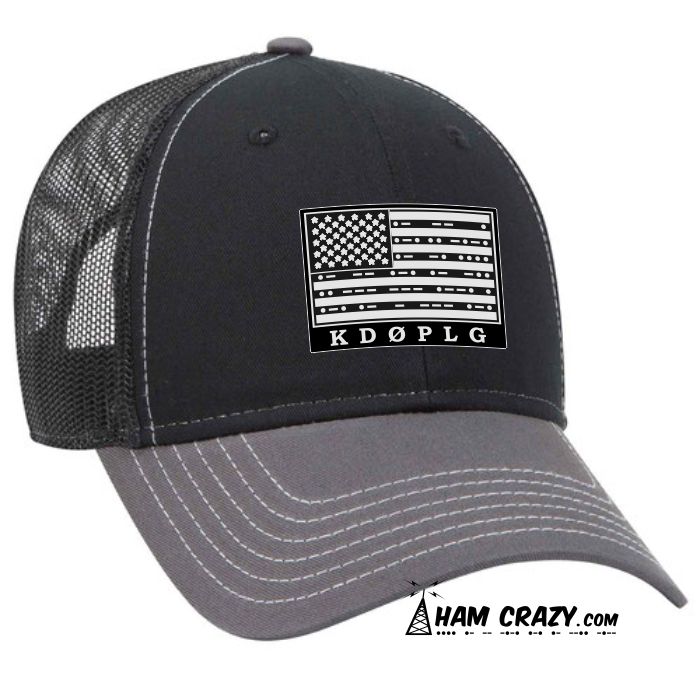 US Flag Leather-look Patch Hat with Callsign