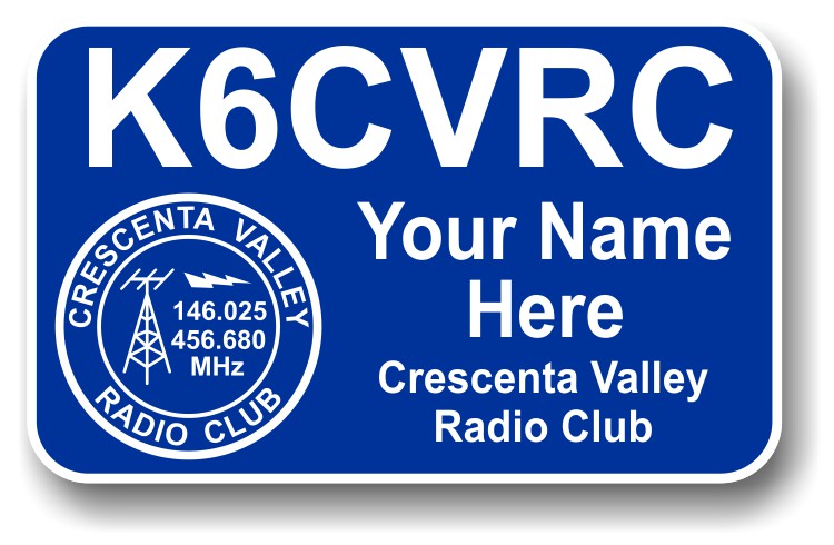 Crescenta Valley Radio Club Name Badge