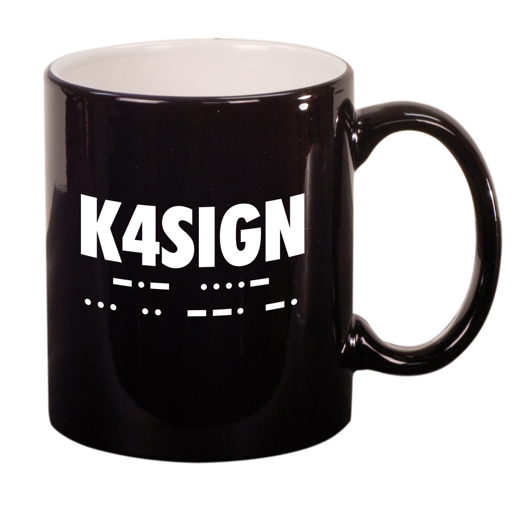 CW Call Sign Coffee Mug (Round)